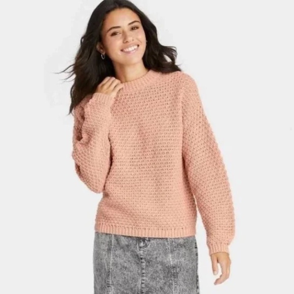 Universal Thread Blush Dusty Rose Pink‎ Chunky Knit Oversized Sweater